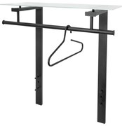 Fekete fém fali fogas polccal 80 cm Dutch – Spinder Design