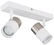 Globo 57851-2 - Spotlámpa BRISBON 2xGU10/25W/230V fehér/króm