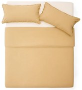 Mustársárga kétszemélyes hosszabbított pamut-perkál ágyneműhuzat 260x240 cm Sifinia – Kave Home