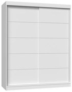 Aldabra IGA 160 C tolóajtós gardróbszekrény 120x61x200, díszcsíkos, fehér