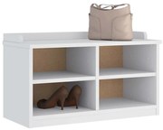 SANDNES fehér tömör fenyőfa előszobapad 87x40x50 cm