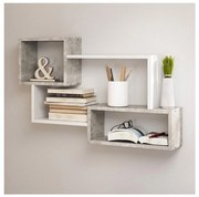 Fali polc TRIO 54x87 cm szürke/fehér