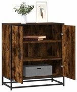 füstös tölgy színű szerelt fa tálalószekrény 68 x 35 x 76 cm