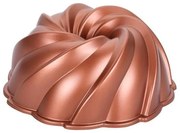 KITCHISIMO 24 cm-es, szélforgó mintájú, rézszínű kuglófform