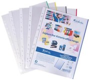 Genotherm, lefűzhető, színes szélű, A4, 50 mikron, víztiszta, VICTORIA OFFICE, vegyes színek (IDGLSZ)