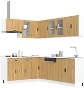 11 részes konyhaszekrény szett Porto kézműves tölgy mérnöki fa