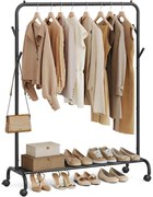 SONGMICS ruhatartó állvány 50 kg maximális teherbírással fekete színben