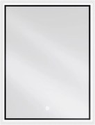Mexen Erma világító fürdőszobai tükör 60 x 80 cm, LED 6000K, páramentes, fekete keret - 9814-060-080-611-70