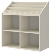 Gyermek könyvespolc BOOK NOOK LATTE 71x76 cm, krém