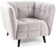 Castello 1 Velvet fotel világosszürke