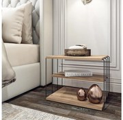 LIFON dohányzóasztal 40x50 cm barna/fekete