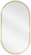 Mexen Loft ovális fürdőszobai tükör 75 x 40 cm, arany keret - 9851-075-040-000-50
