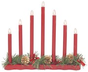 Markslöjd 704018 - Karácsonyi gyertyatartó HOL 7xE10/0,06W/230V piros