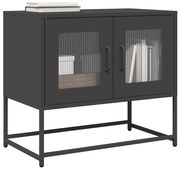 fekete hidegen hengerelt acél TV-szekrény 68x39x60,5 cm