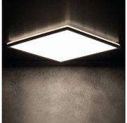 Kanlux Kanlux 31511- LED Fürdőszobai mennyezeti lámpa AZPO LED/22W/230V 42x42 cm IP54 fekete KX2607