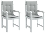 2db melange világosszürke szövet háttámlás székpárna 100x50x4cm