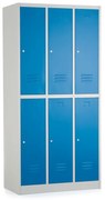 Fém szekrény - 6 doboz, 90 x 45 x 185 cm, hengerzár, kék - ral 5012