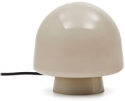 Szürkésbézs asztali lámpa üveg búrával (magasság 20 cm) Reig – Kave Home