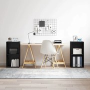 TV szekrény garnitúra 2 pcs Fekete tölgy Faanyag