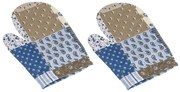 Bellatex Patchwork edényfogó kék , 28 x 18 cm, 2 db