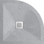 Kompozit zuhanytálca félköríves "fq sorozat" Világosszürke 90x90x2,5cm