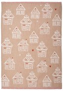 Karácsonyi pamut konyharuha mézeskalács házakkal