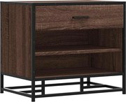 vidaXL cipőpad barna tölgy 60x40x53,5 cm Gépi fa és fém