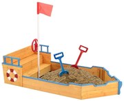 Kalózhajó formájú homokozó