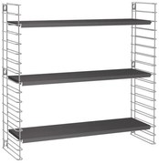 Libro háromszintes polc, hossz 70 cm - Metaltex