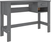 vidaXL HAMAR sötétszürke tömör fenyőfa íróasztal 110 x 40 x 75 cm