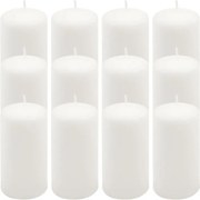 Gyertya készlet 11,5 cm Ø 6 cm 12 db fehér