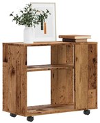 Oldalasztal Régi fa 70x35x55 cm műszaki fa