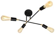 Helam Felületre szerelhető csillár ROSETTE 4xE27/15W/230V fekete/arany W-P 1925/4 BK+GO