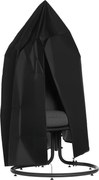 Outsunny Védőfedelet Függő Székhez Vízálló Szélálló Zippzáros 210D Oxford Anyagból Függő Kosár Lengőszékhez Hintaágyhoz Ø115 x 190H cm Fekete | Aosom