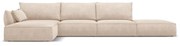 Bézs sarokkanapé (bal oldali) Vanda – Mazzini Sofas