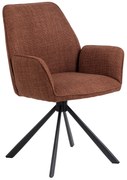 MAZZONI EXPORT YUNI Terrakotta (Basel 44 szövet) - MODERN KÁRPITOZOTT FORGÓSZÉK NAPPALIBA/ÉTKEZŐBE/LOFT IRODÁBA