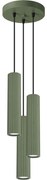 Sollux Sollux SL.1614 - Csillár zsinóron KARBON 3xGU10/10W/230V zöld SLX1291