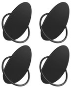 Fali fogas 4 db, falra szerelhető, fekete