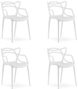 4 db fehér KATO műanyag szék készlet