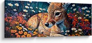 Kép - Festett szarvas (órával) (90x30 cm)
