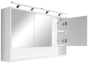 Luna 120 felső tükrös szekrény fehér