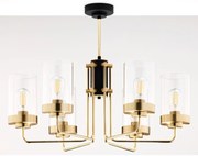 Jupiter 2089 - RAMIREZ rúddal szerelt csillár 6xE27/15W/230V arany/fekete