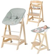 Világoszöld-natúr színű etetőszék Style Born Up 2in1 – Roba