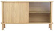 Natúr színű tölgyfa tálalószekrény tolóajtóval 135x73,5x48 cm Italic – UMAGE