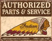 Fém tábla Indian motorcycles - Authorized Parts and Service