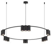 Csillár zsinóron GENESIS 15xGU10/8W/230V fekete