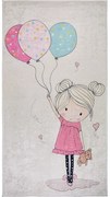 Rózsaszín-elefántcsont színű mosható gyerek szőnyeg 80x120 cm Girl &amp; Baloons – Vitaus
