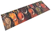 mosható kanál- és fűszermintás bársony konyhaszőnyeg 60x180 cm