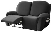 Relax Fotel Huzat (bársonyos, 2 üléses, fekete, rugalmas)