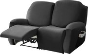 RelaxFotel-Huzat (bársonyos, 2 üléses, fekete)